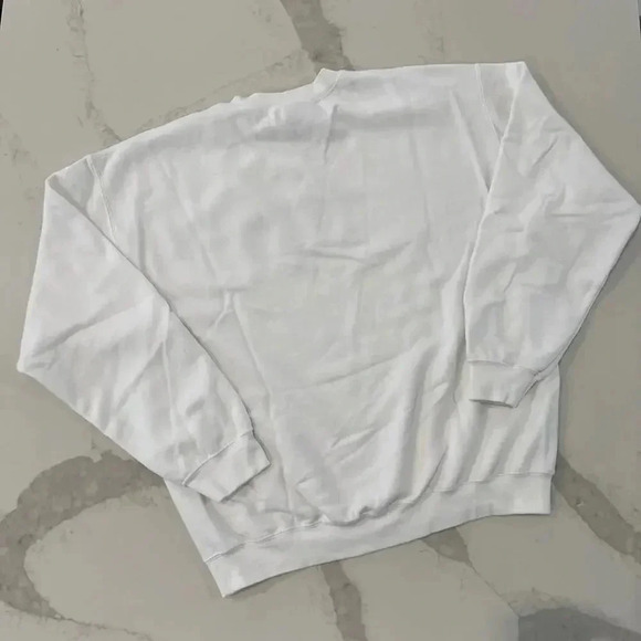 Michigan Great Lakes State Pullover Crewneck White Sweatshirt Gildan Adult Large - Picture 5 of 5